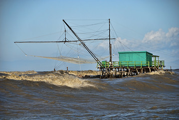 Image showing Detail of a Storm in Marina di Pisa, Italy