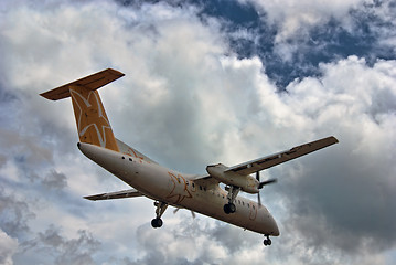 Image showing Plane in Maho Bay, Saint Maarten Coast, Dutch Antilles