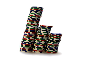 Image showing poker stacks of chips