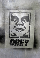Image showing Obey - graffiti/street art