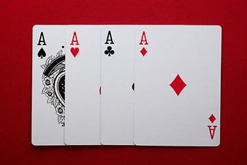 Image showing four aces