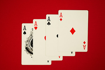 Image showing four aces