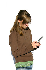 Image showing Teen breaking up over a text message