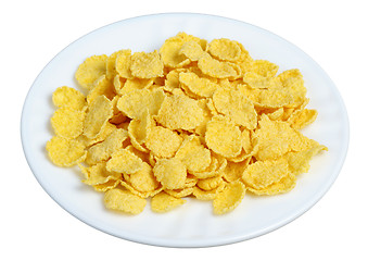 Image showing cornflakes in a white plate