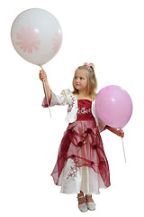 Image showing Girl with a balloons.