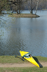 Image showing Kayak on the beach