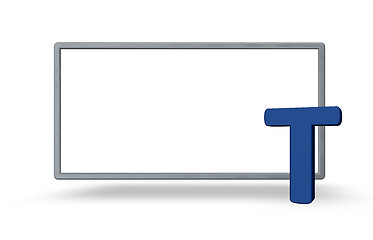 Image showing letter t and blank board