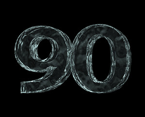 Image showing frozen number ninety