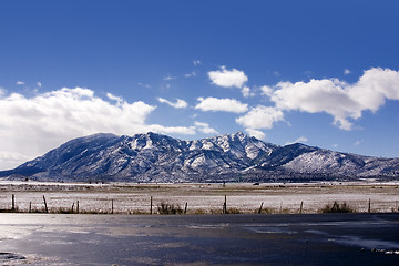 Image showing Mountains on my Backyard in Winter