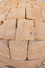 Image showing Convex ancient stone wall texture