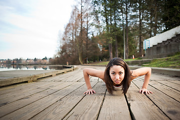 Image showing Woman exercise