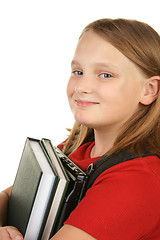 Image showing young girl going to school 