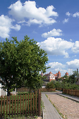 Image showing View to Castle from Mir village