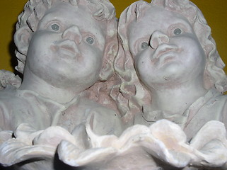 Image showing Boy and girl Angel close up