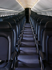 Image showing Blue Airline Seats