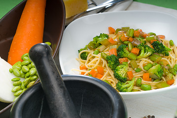 Image showing vegetable pasta