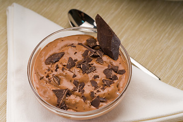 Image showing fresh homemade chocolate mousse