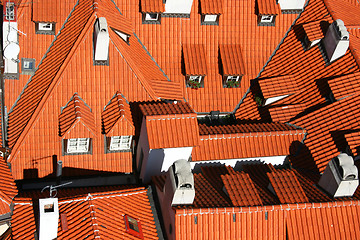 Image showing Prague roofs