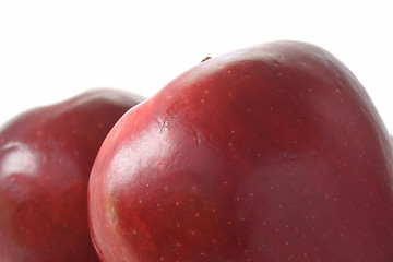 Image showing Two red apples