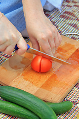 Image showing The picnic. Healthy food