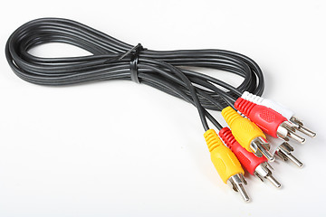 Image showing RGB cable isolated on the white background