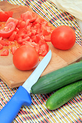 Image showing The picnic. Healthy food