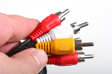 Image showing RGB cable isolated on the white background