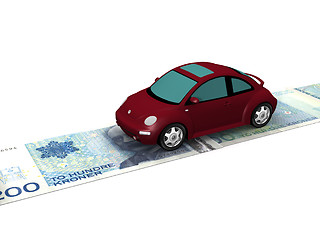 Image showing Car on money