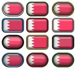 Image showing twelve buttons of the Flag of Bahrain