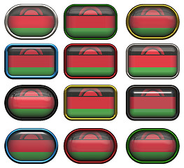 Image showing twelve buttons of the Flag of Malawi