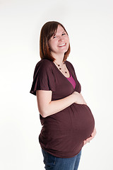 Image showing Laughing Pregnant Mother