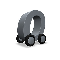 Image showing letter o on wheels