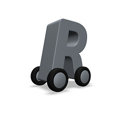 Image showing letter r on wheels