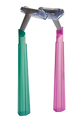 Image showing two plastic razors