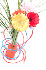 Image showing Wires and flowers concepts