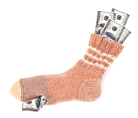 Image showing Savings in the sock