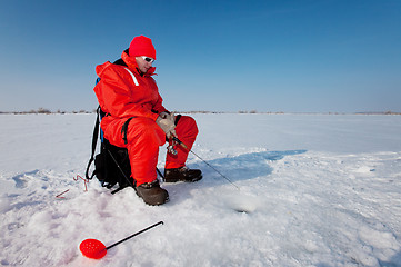 Image showing Fishing on ice