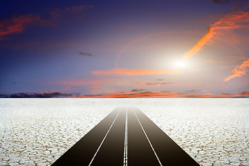 Image showing road on the desert