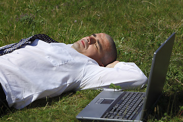 Image showing Tired man