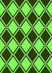 Image showing Seamless Pattern In Green Rhombuses 