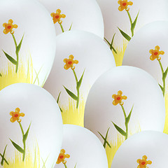 Image showing Painted easter eggs 