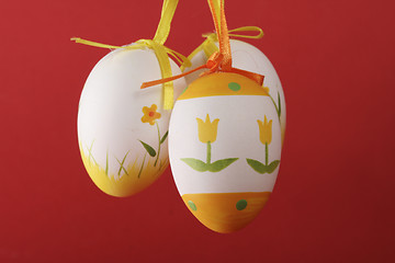 Image showing Painted easter eggs 