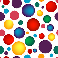 Image showing Abstract Seamless Colored Ball Patte