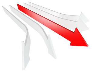 Image showing conceptual 3d rendered image of arrow isolated