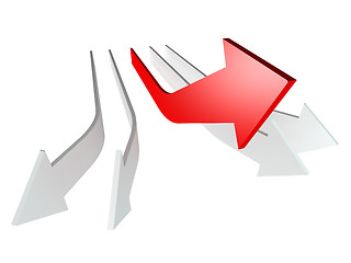 Image showing conceptual 3d rendered image of arrow isolated