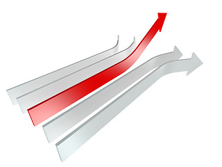 Image showing conceptual 3d rendered image of arrow isolated