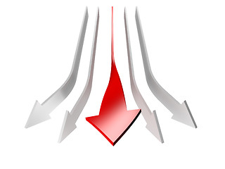 Image showing conceptual 3d rendered image of arrow isolated