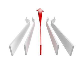 Image showing conceptual 3d rendered image of arrow isolated