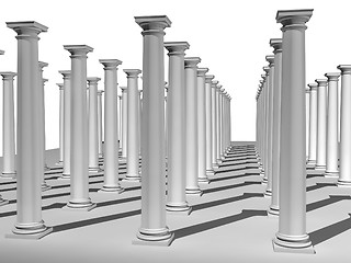 Image showing monochromic image of classic columns