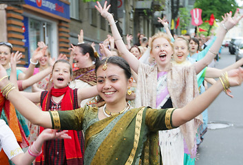 Image showing Hare Krishna followers